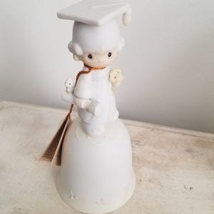 Precious Moments Girl Figurine Bell Graduation .. Vintage 1981
